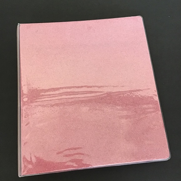 Divoga Other - PINK GLITTER 3 RING BINDER NWT